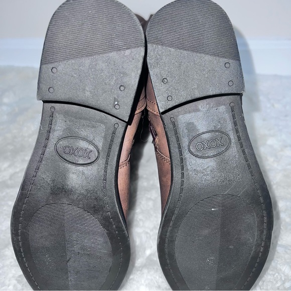 Classic Brown XOXO Cowgirl Riding Boots with Stud Buckle - Picture 8 of 13